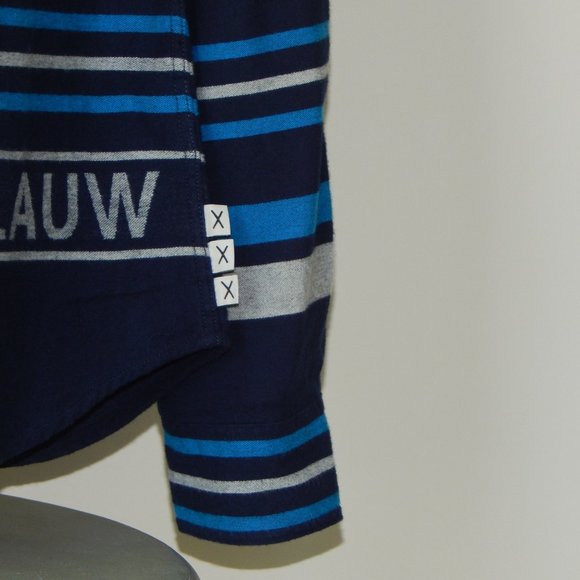 Scotch & Soda Amsterdams Blauw Button Front Wool Blend Flannel Shirt NWT - Picture 8 of 8